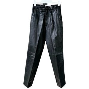 Lerner Leather Pants High Waisted Straight Leg